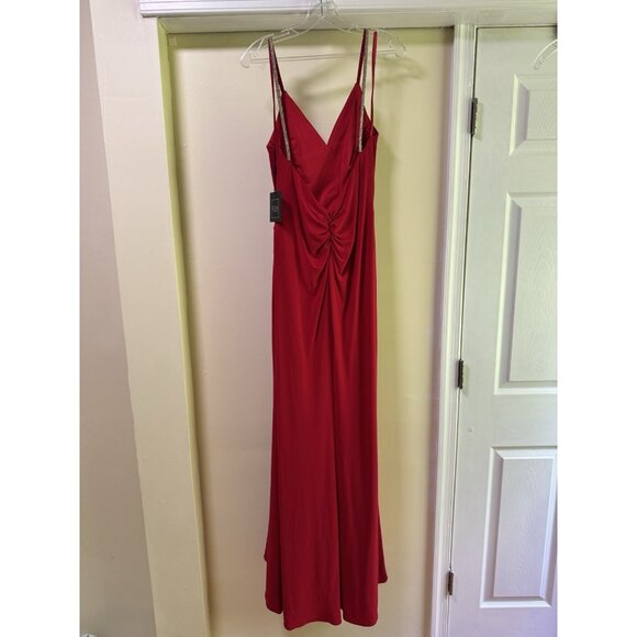 Mac Duggal 26695 Long Spaghetti Strap Gown $398 - Picture 3 of 4